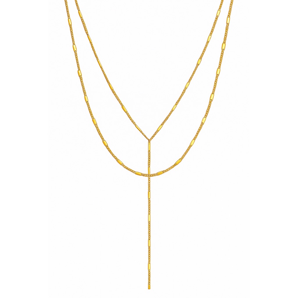 Ellie Vail Camilla Lariat Necklace In Gold